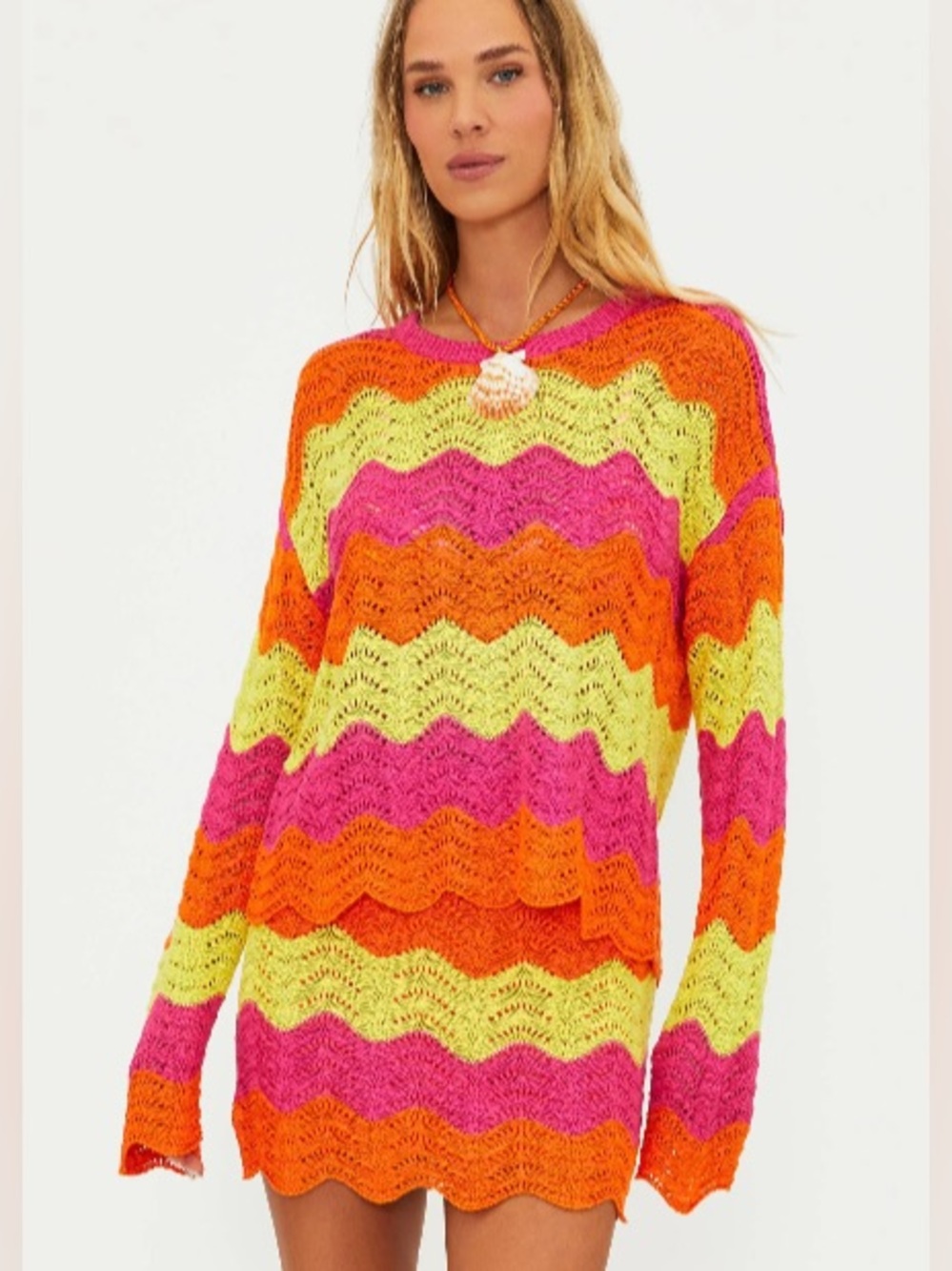 Beach Riot Beach Sweater + skirt Soleil Wave SET